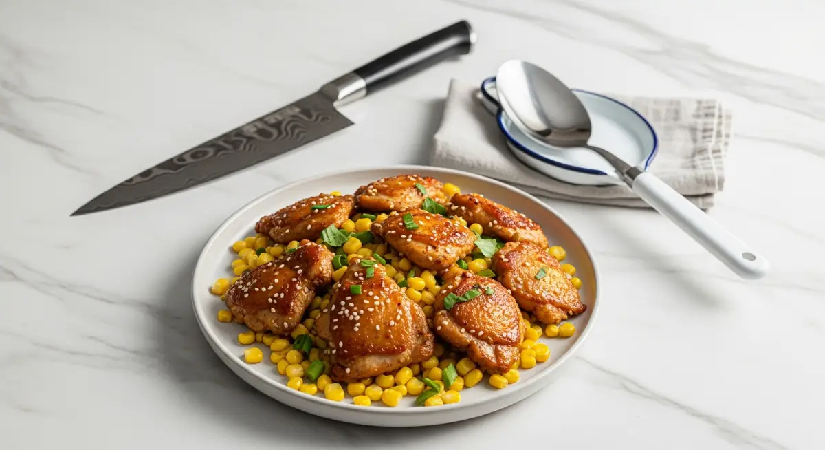 25 Minute Korean Bulgogi Bbq Chicken with Spicy Garlic Butter Corn