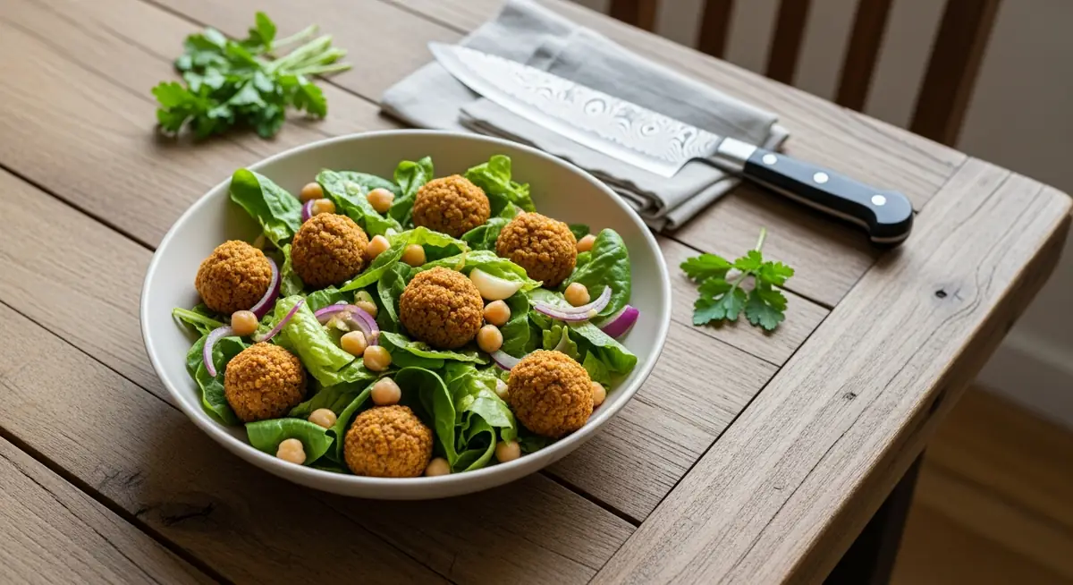 Baked Falafel Salad Bowl