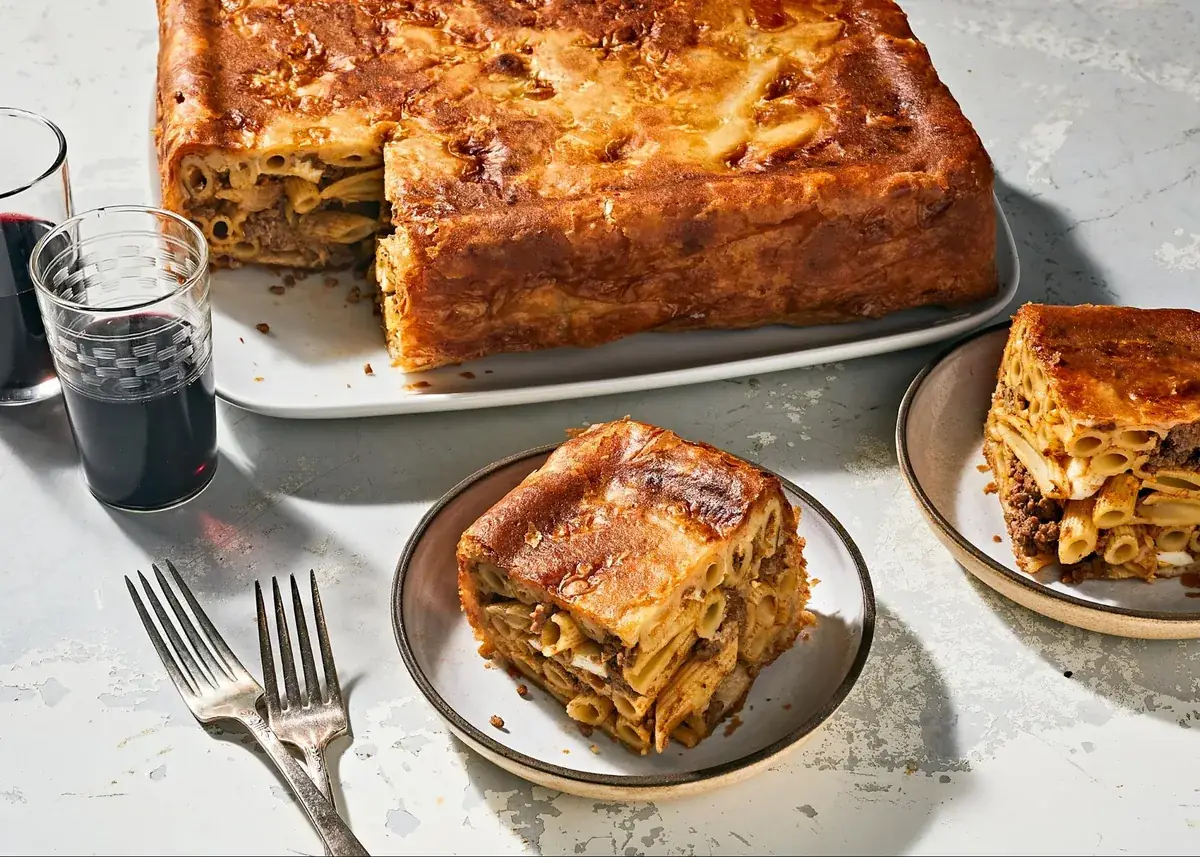 Baked Macaroni in Pastry (Timpana)