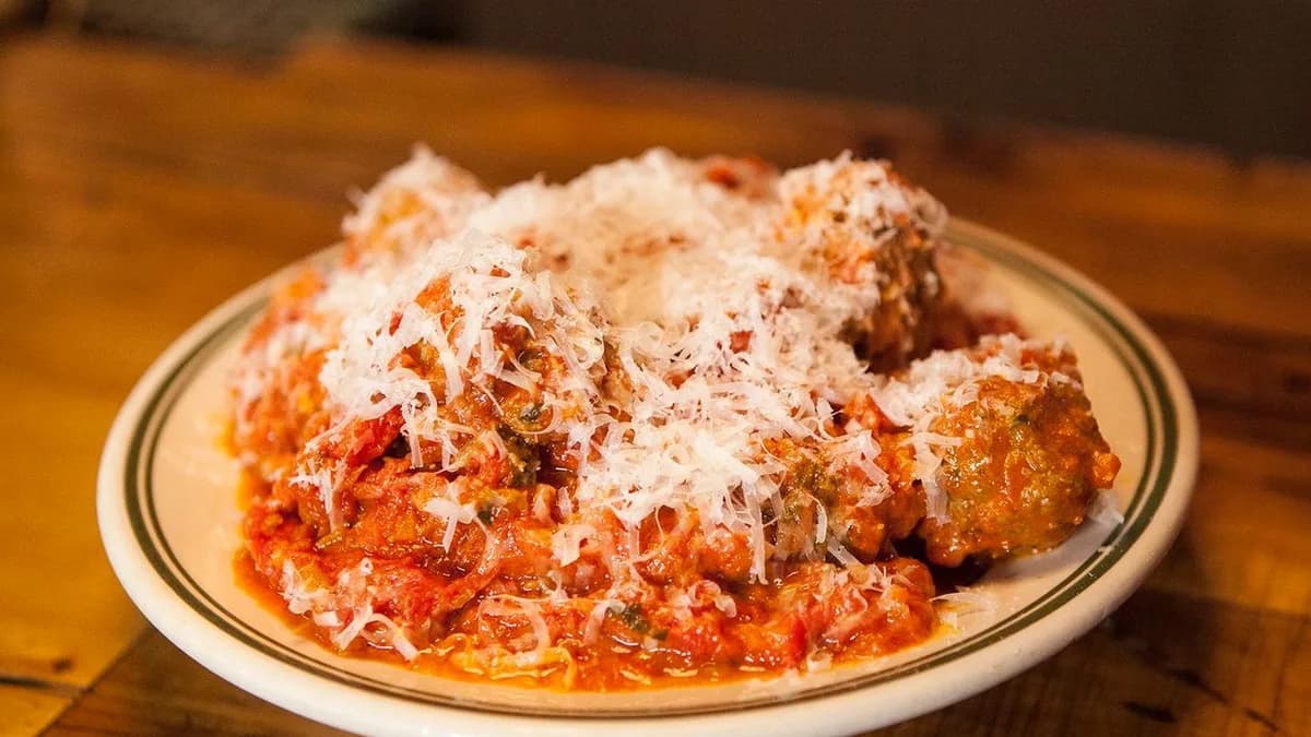 Beef and Mortadella Meatballs in Tomato Sauce