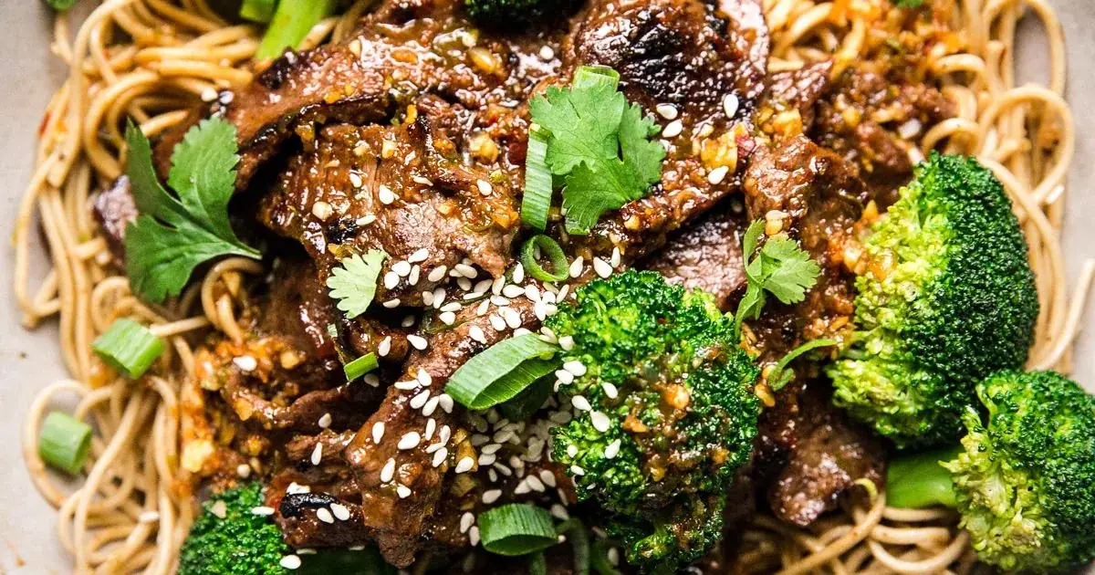 Broccoli Beef Soba Bowl