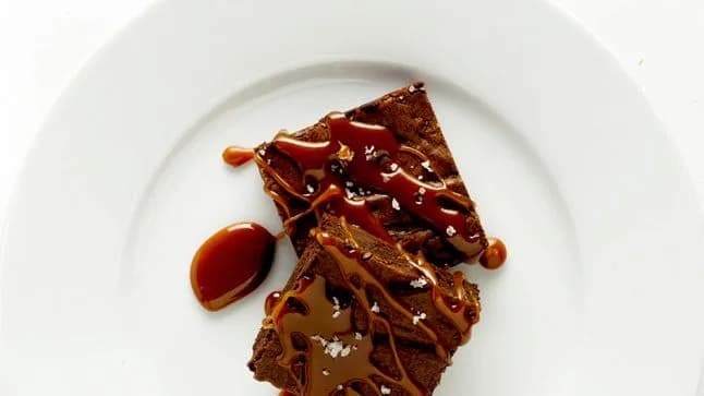 Brownies with Salted Caramel Sauce