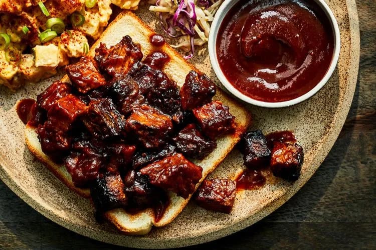 Burnt Ends with Bourbon Sauce