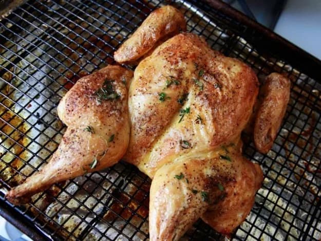Butterflied Roasted Chicken With Quick Jus