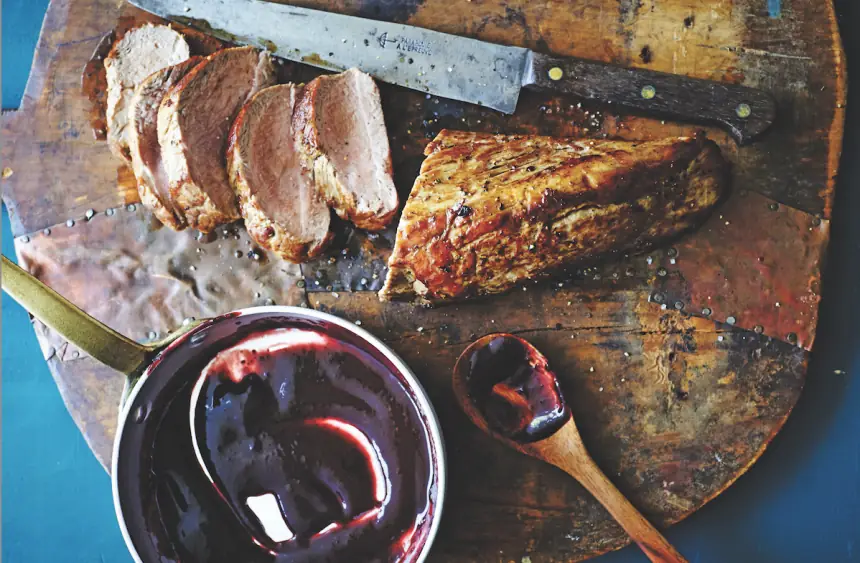 Cast-Iron Pork Tenderloin With Blackberry Bourbon Barbecue Sauce