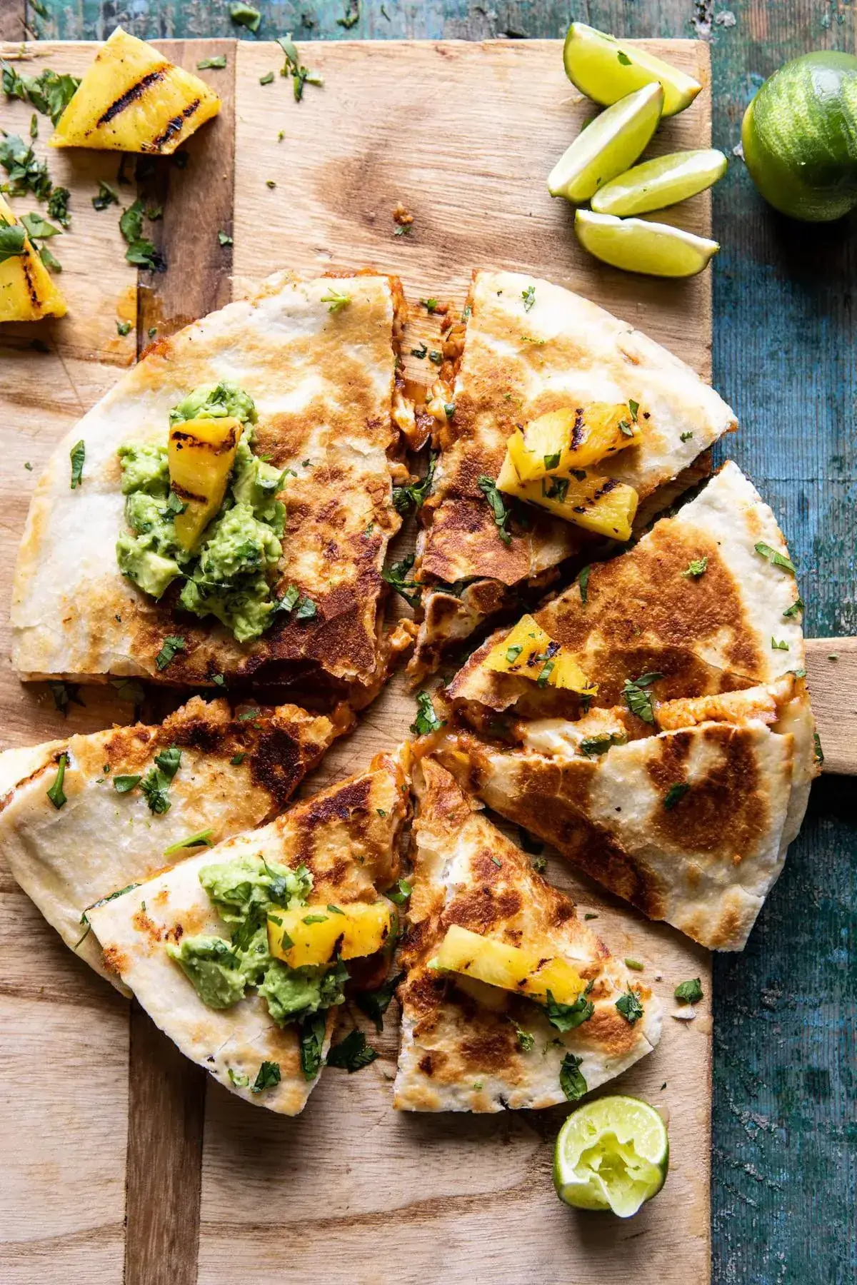 Cauliflower Al Pastor Quesadilla with Lime Smashed Avocado