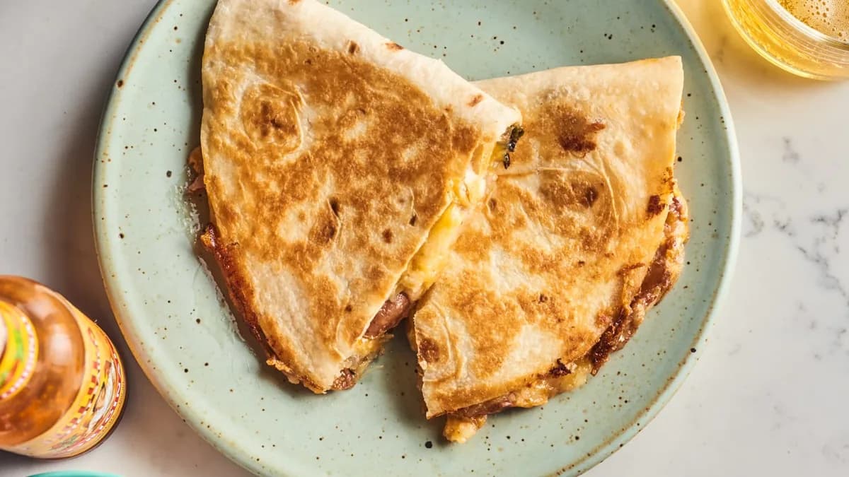 Cheesy Potato Quesadillas with Chipotle Mayo