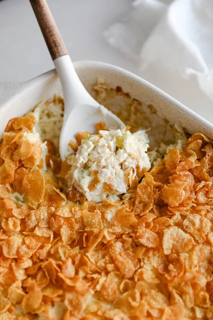 Chicken and Rice Casserole with Cripsy Cornflake Topping