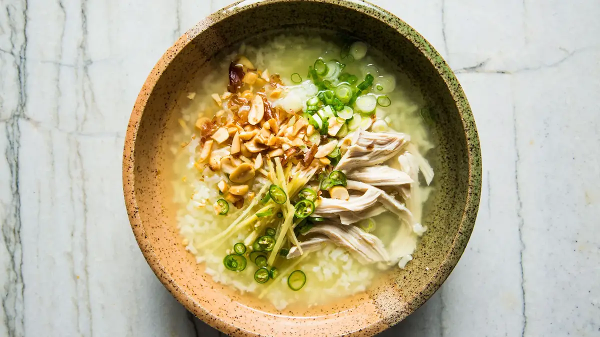 Chicken and Rice Soup with Green Chiles and Ginger