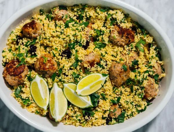 Chicken Koftas with Lime Couscous