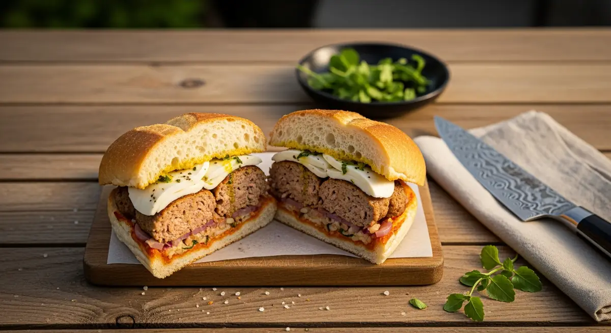 Chicken Meatball Sub with Gobs of Fresh Mozzarella