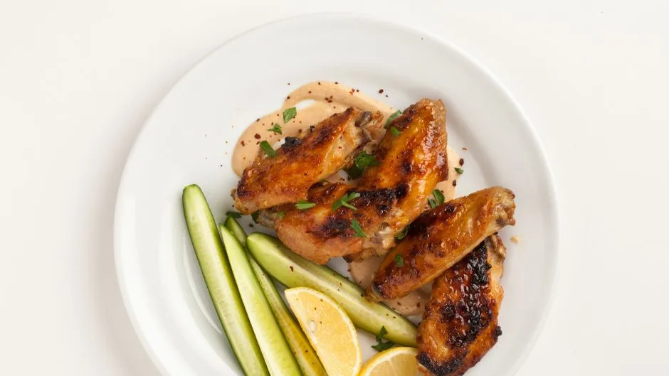 Chicken Wings with Spicy Peanut Sauce