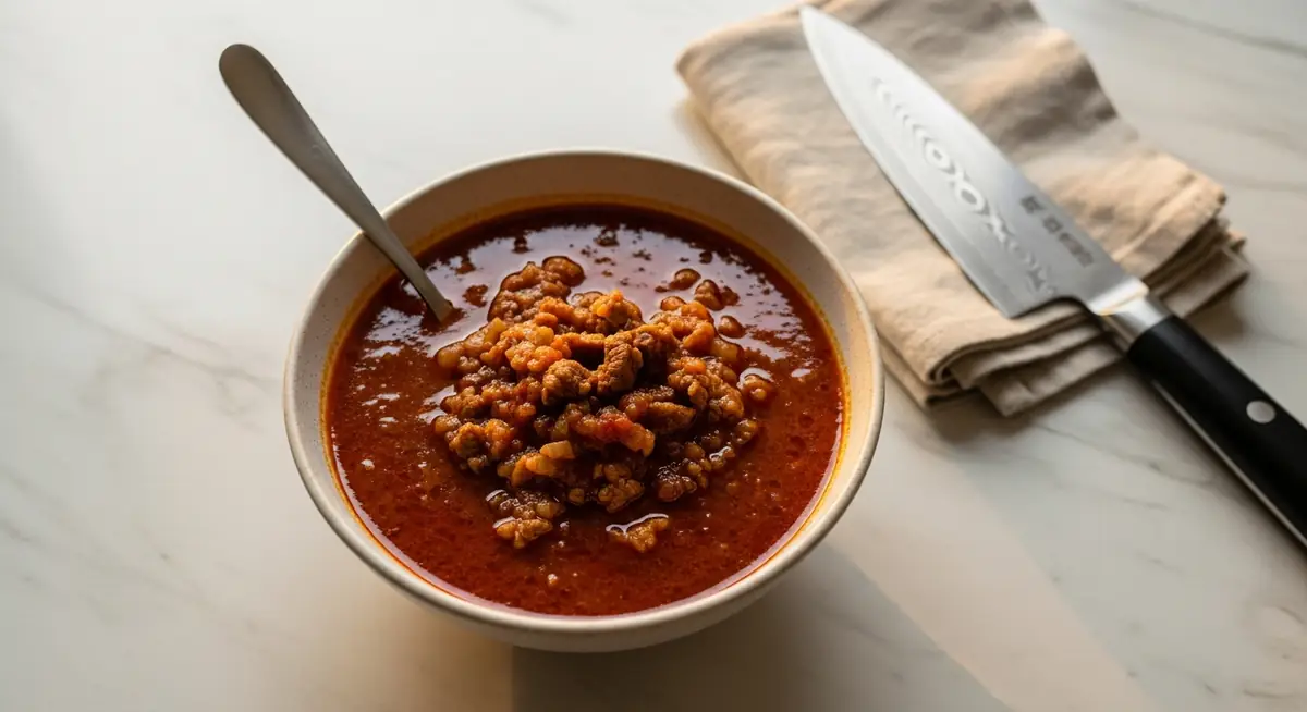 Chilli soup with meat {travel away}