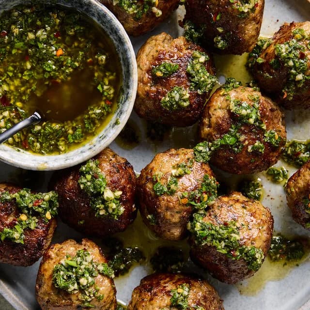 Chimichurri Meatballs