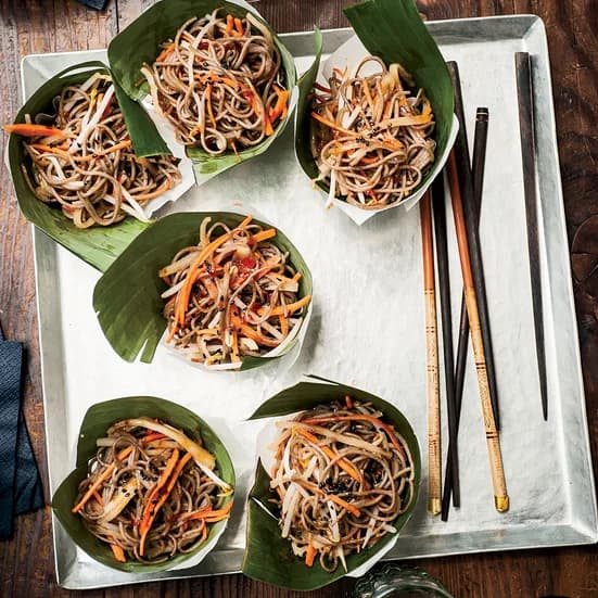 Cold Soba Salad with Dried Shiitake Dressing