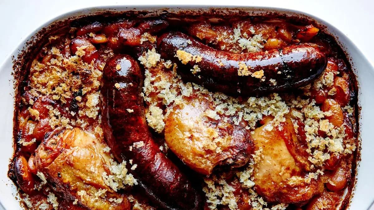 Confit Chicken Thigh and Andouille Sausage Cassoulet