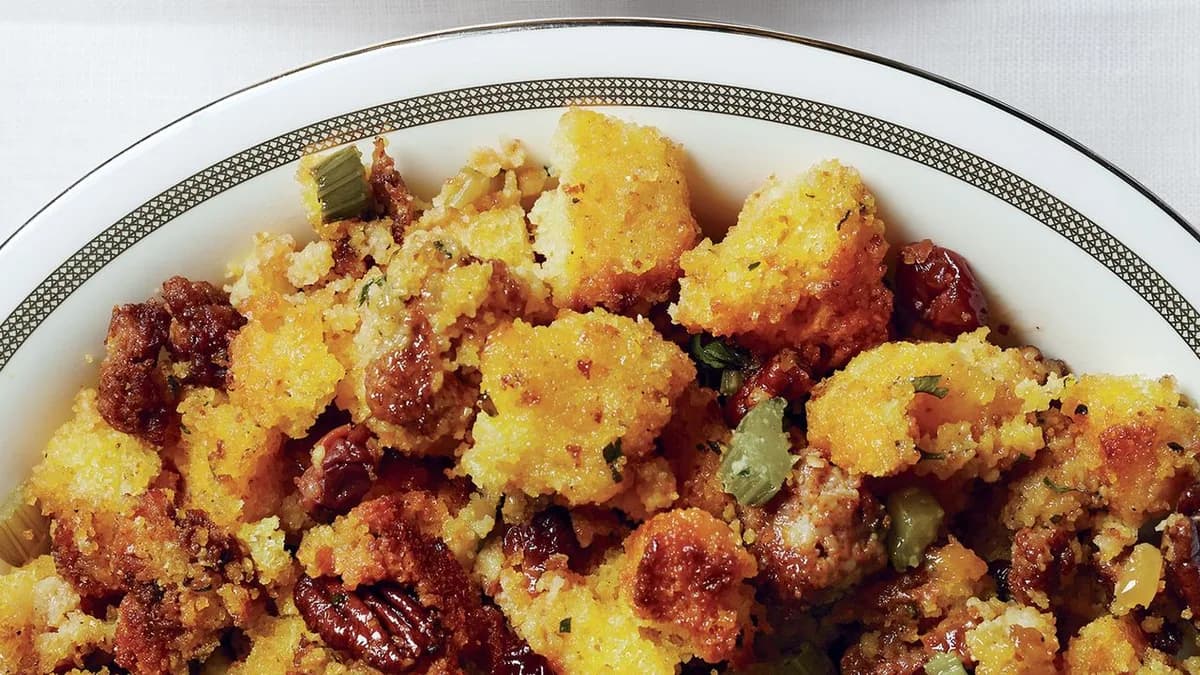 Cornbread, Chorizo, Cherry, and Pecan Stuffing