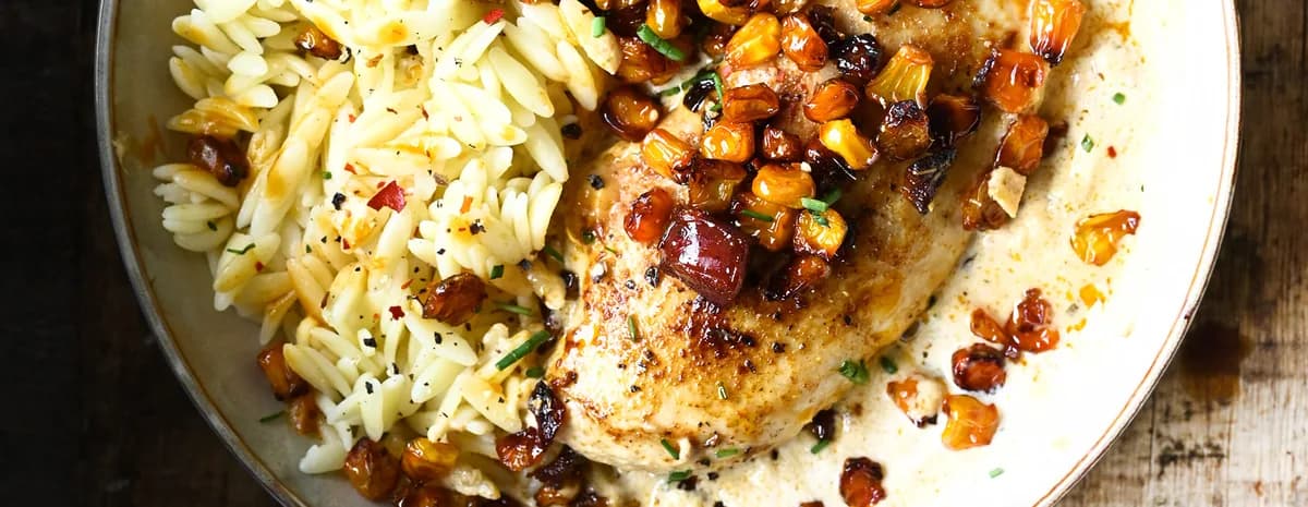 Creamy Chicken with Corn and Chorizo