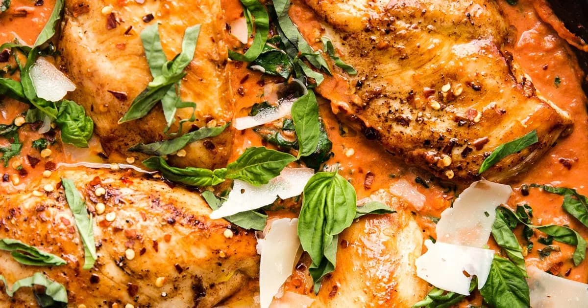 Creamy Tomato Chicken Skillet Dinner