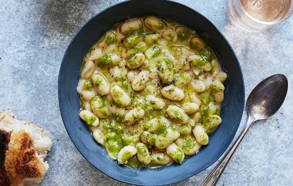 Creamy White Beans with Herb Oil