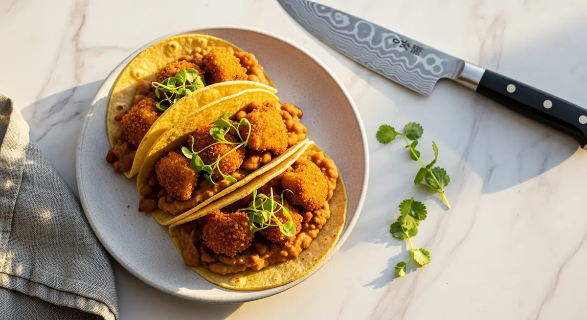 Crispy Cauliflower Tacos with Yum Yum Sauce