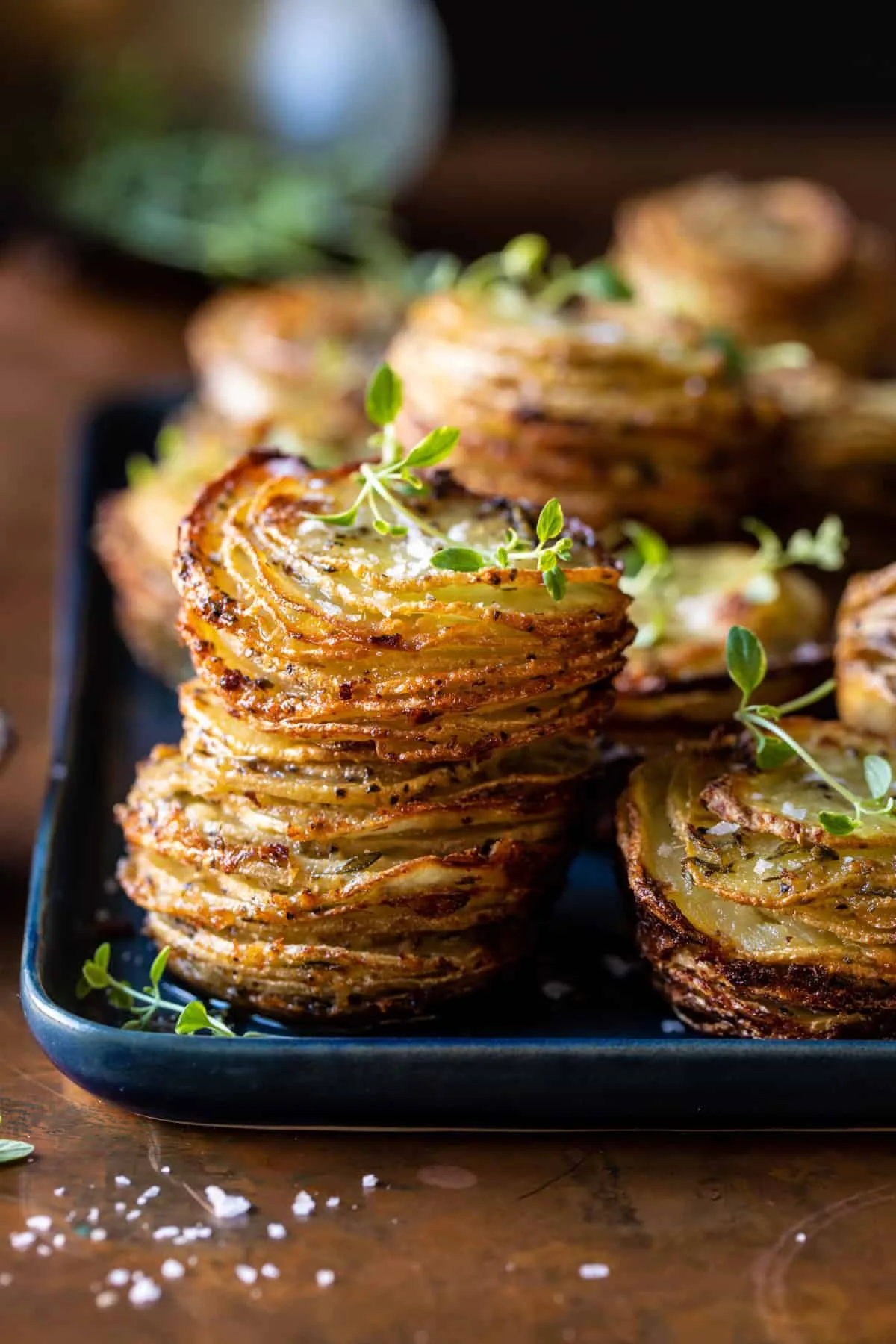 Crispy Cheesy Potatoes Stacks