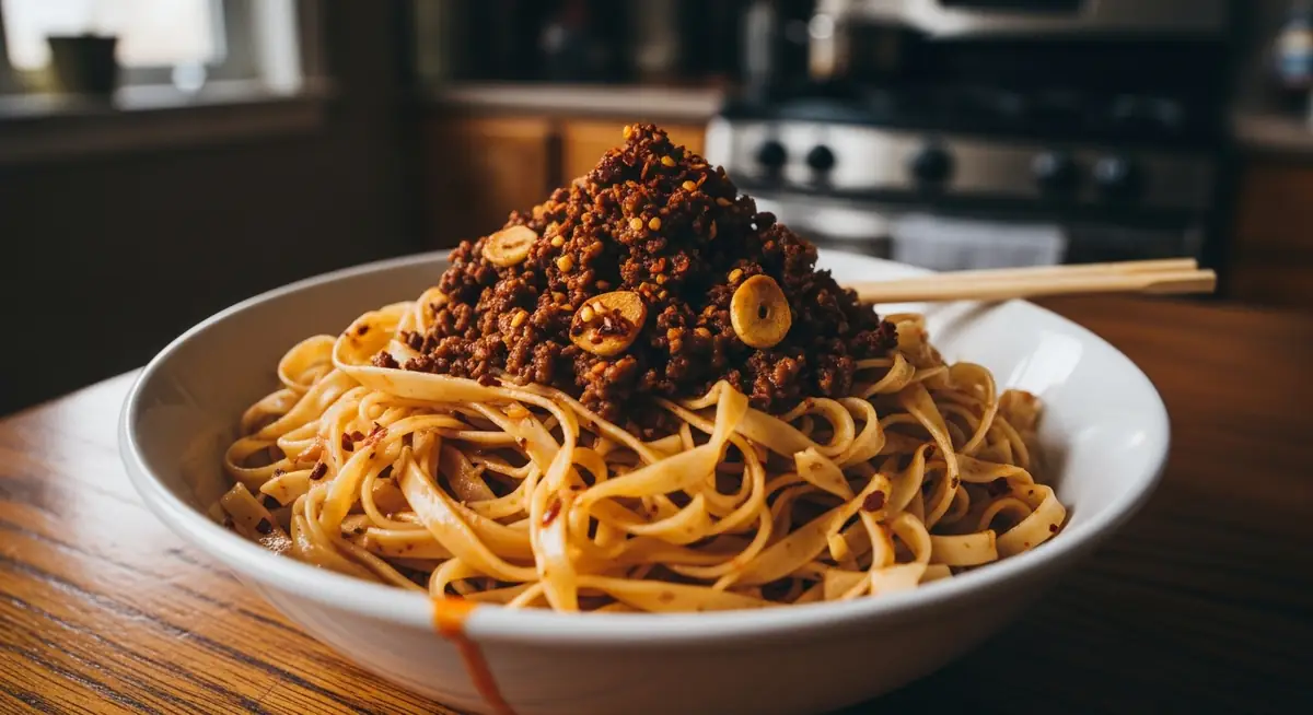 Crispy Chili Pork Noodles