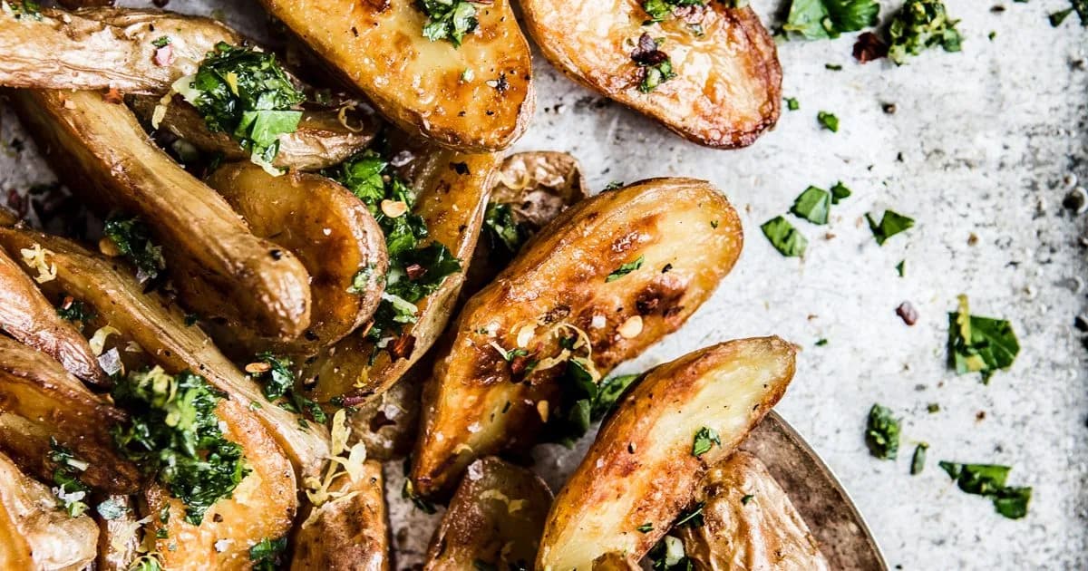 Crispy Roasted Potatoes with Gremolata