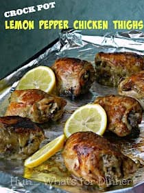 Crock Pot Lemon Pepper Chicken Thighs