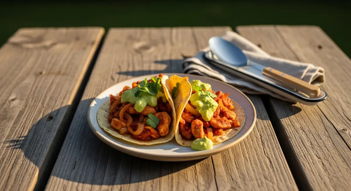 Crockpot Crispy Chicken Tinga Tacos with Avocado Jalapeño Crema