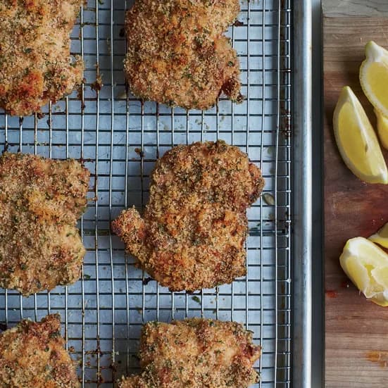 Crunchy Baked Chicken Thighs with Grainy Mustard and Garlic