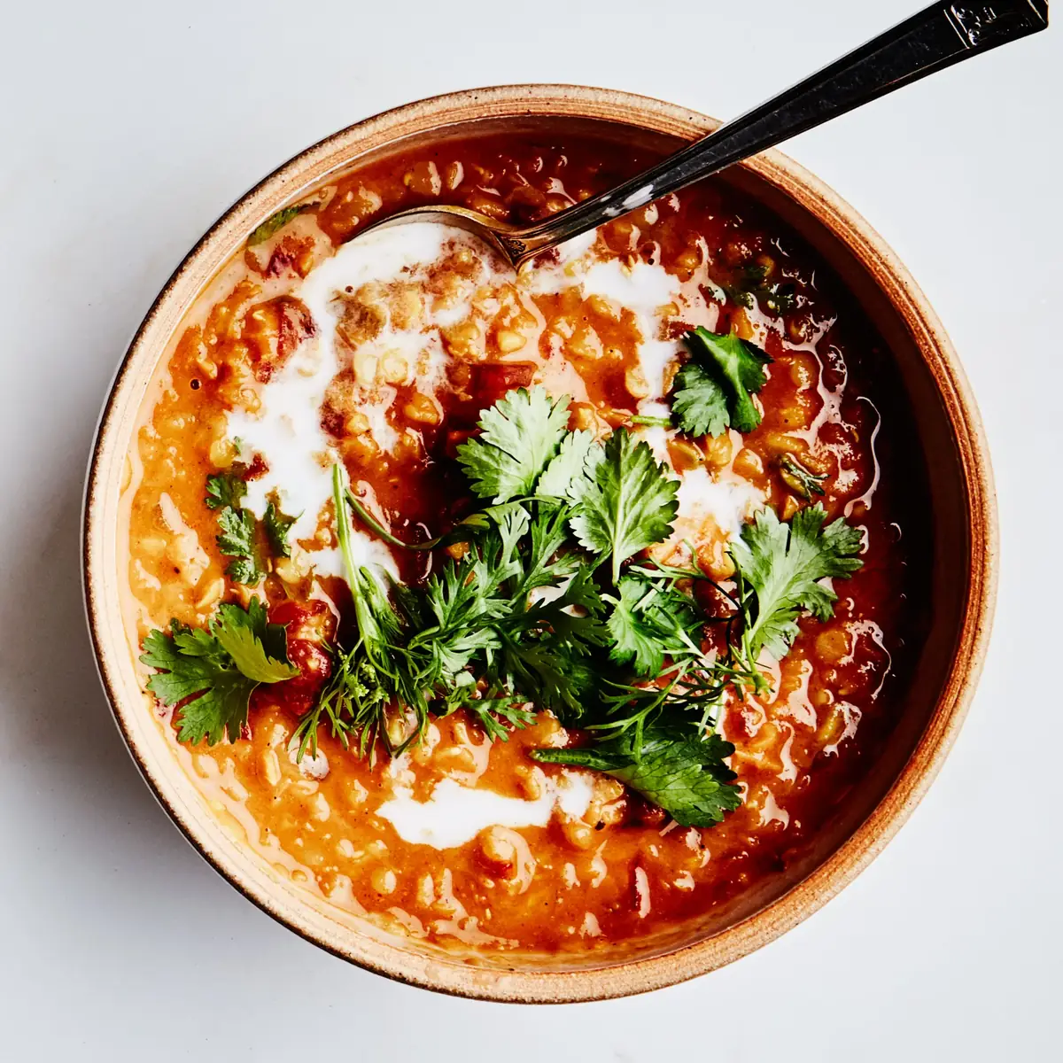 Curried Lentil Soup with Coconut and Tomatoes