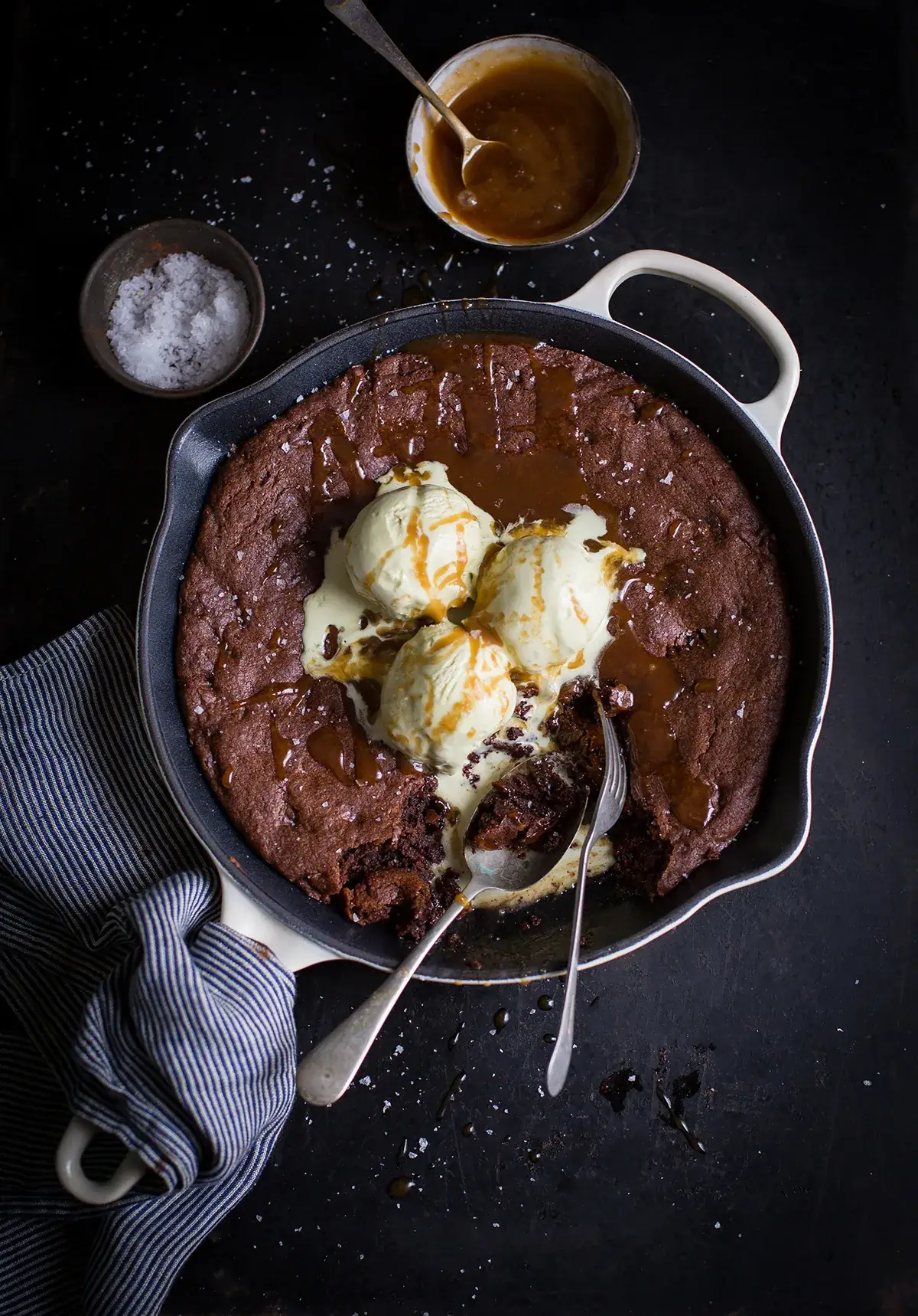 Double Chocolate Chip Skillet Cookie