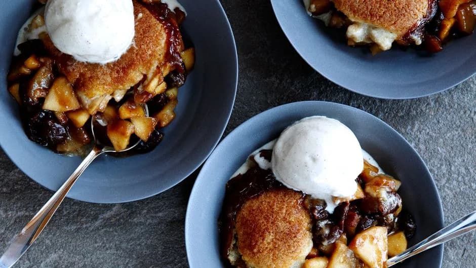 Drop-Biscuit Pear and Dried Cherry Cobbler
