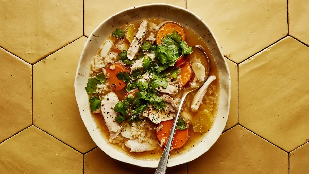 Feel-Better Chicken and Rice Soup