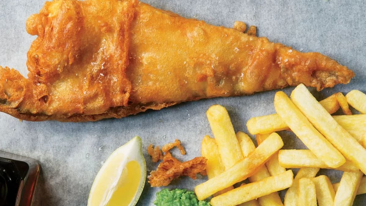 Fish and Chips with Minty Mushy Peas