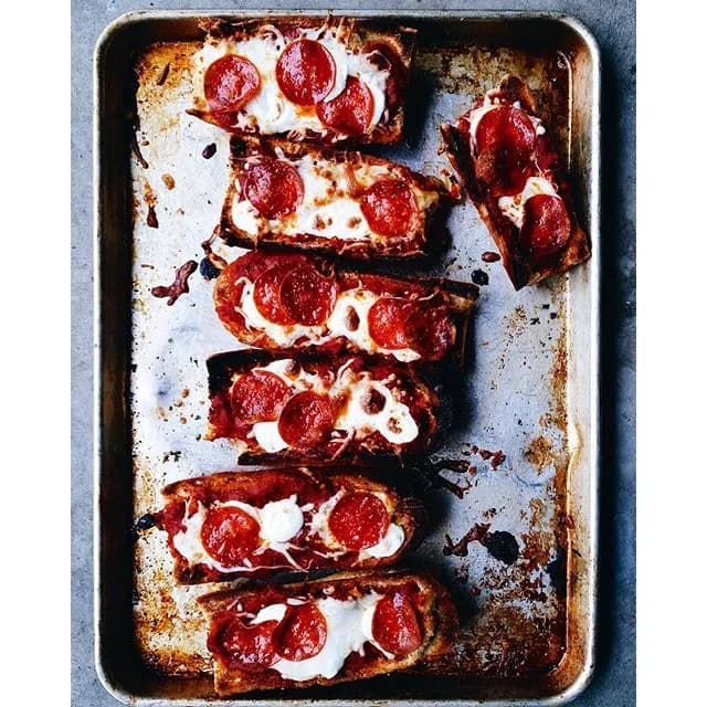 French Bread Pizzas with Pepperoni
