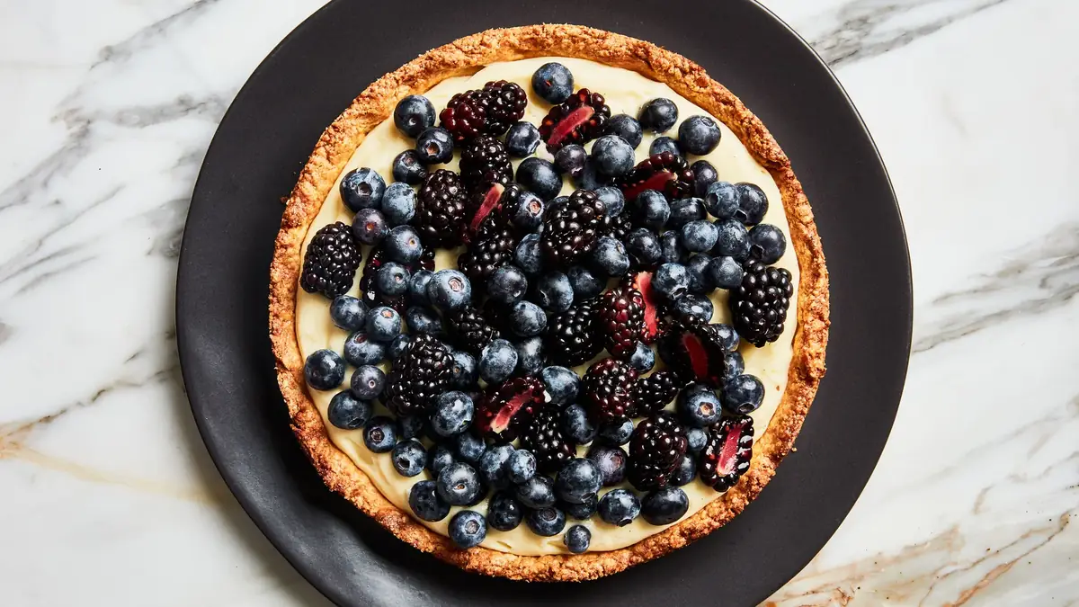 Fresh Fruit Tart with Almond Press-in Crust