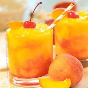 Frozen Peach Champagne Cocktail