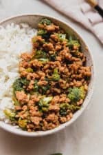 General Tso’s Ground Chicken Bowls