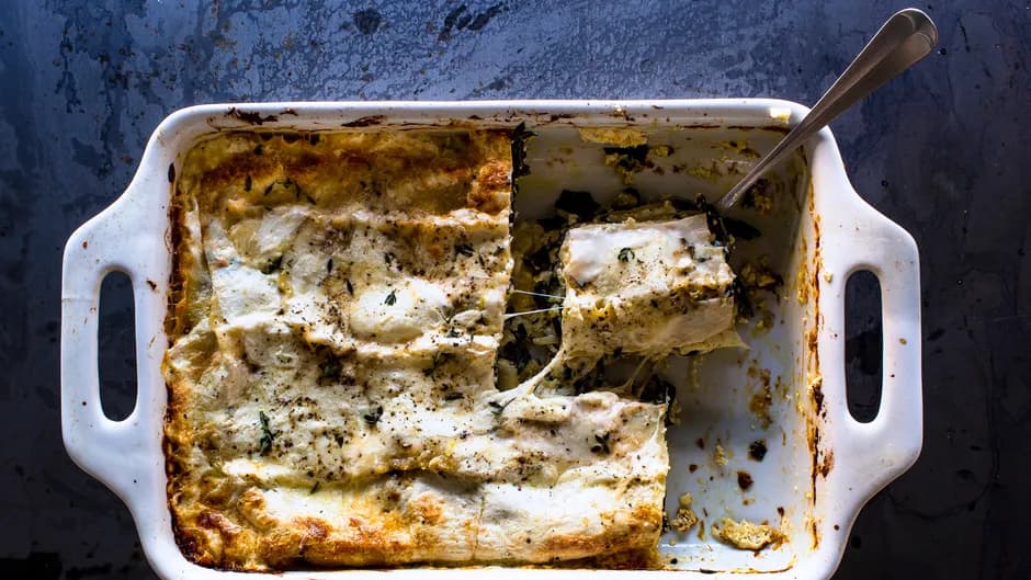 Greens and Cheese Vegetable Lasagna