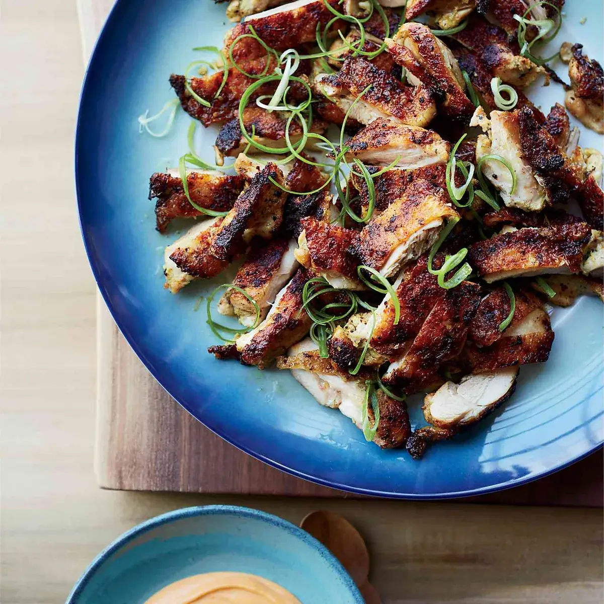 Grilled Chicken Thighs with Spicy Miso Mayo