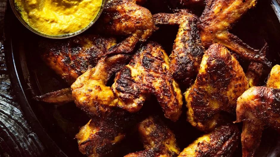 Grilled Turmeric and Lemongrass Chicken Wings