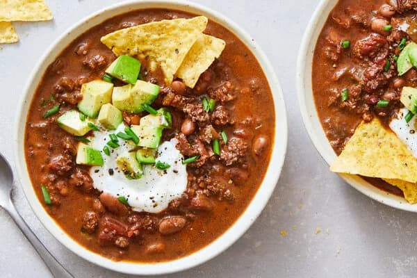 Ground Beef Chili with Chocolate and Peanut Butter