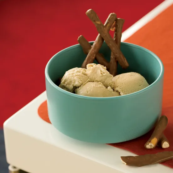 Guinness Ice Cream with Chocolate-Covered Pretzels
