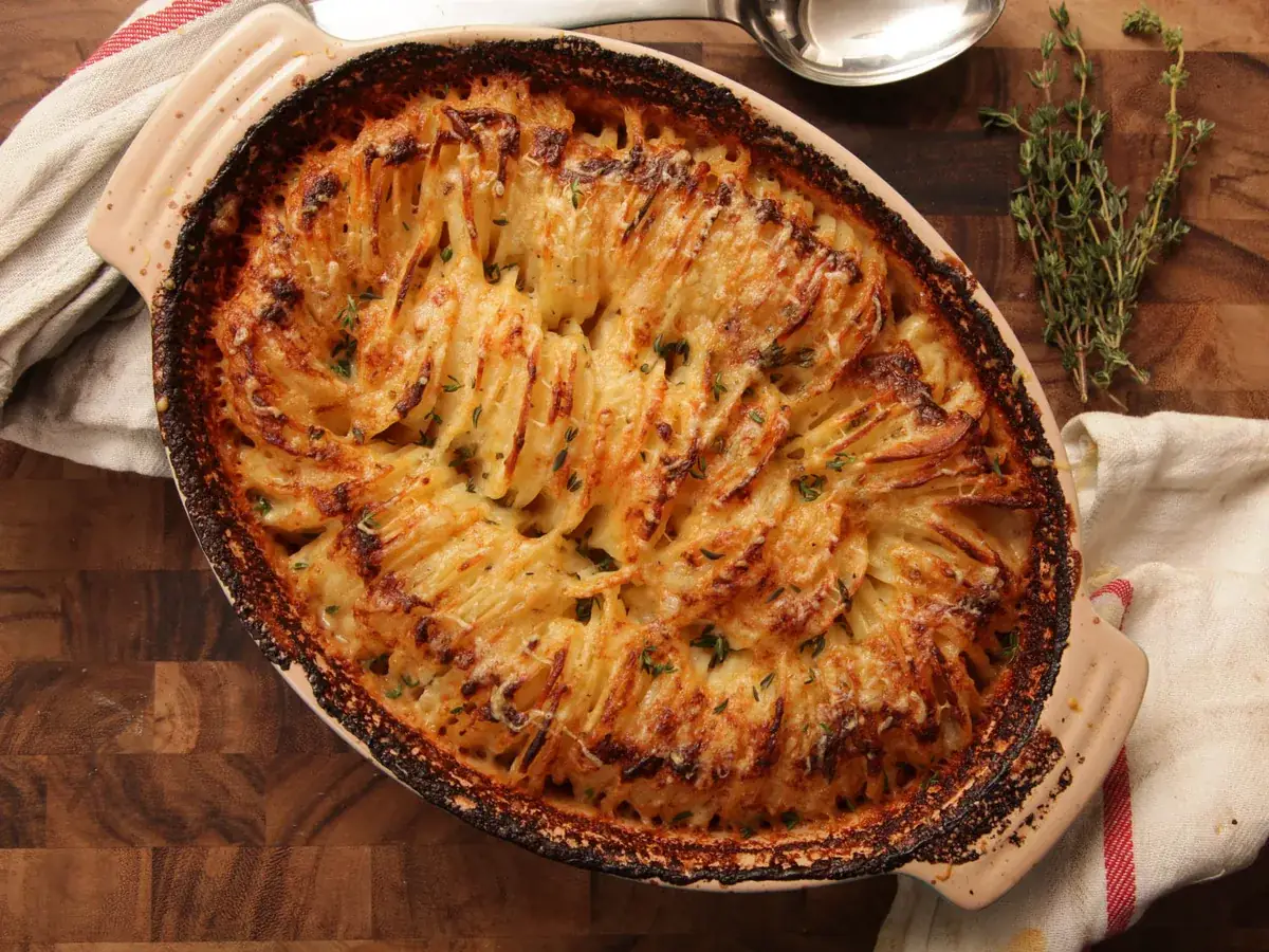Hasselback Potato Gratin