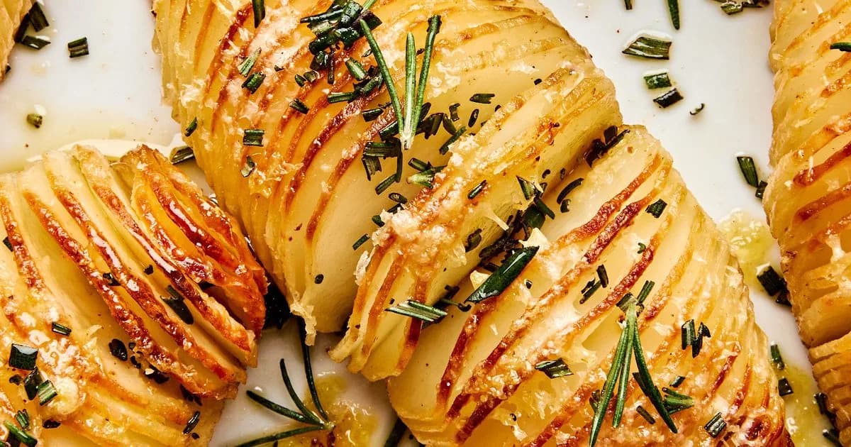Hasselback Potatoes with Garlic and Herb Butter