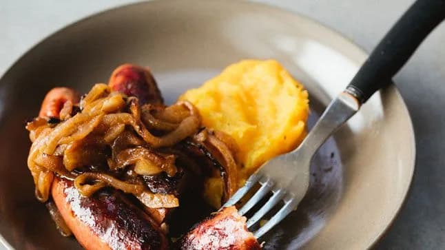 Healthy Bangers and Mash