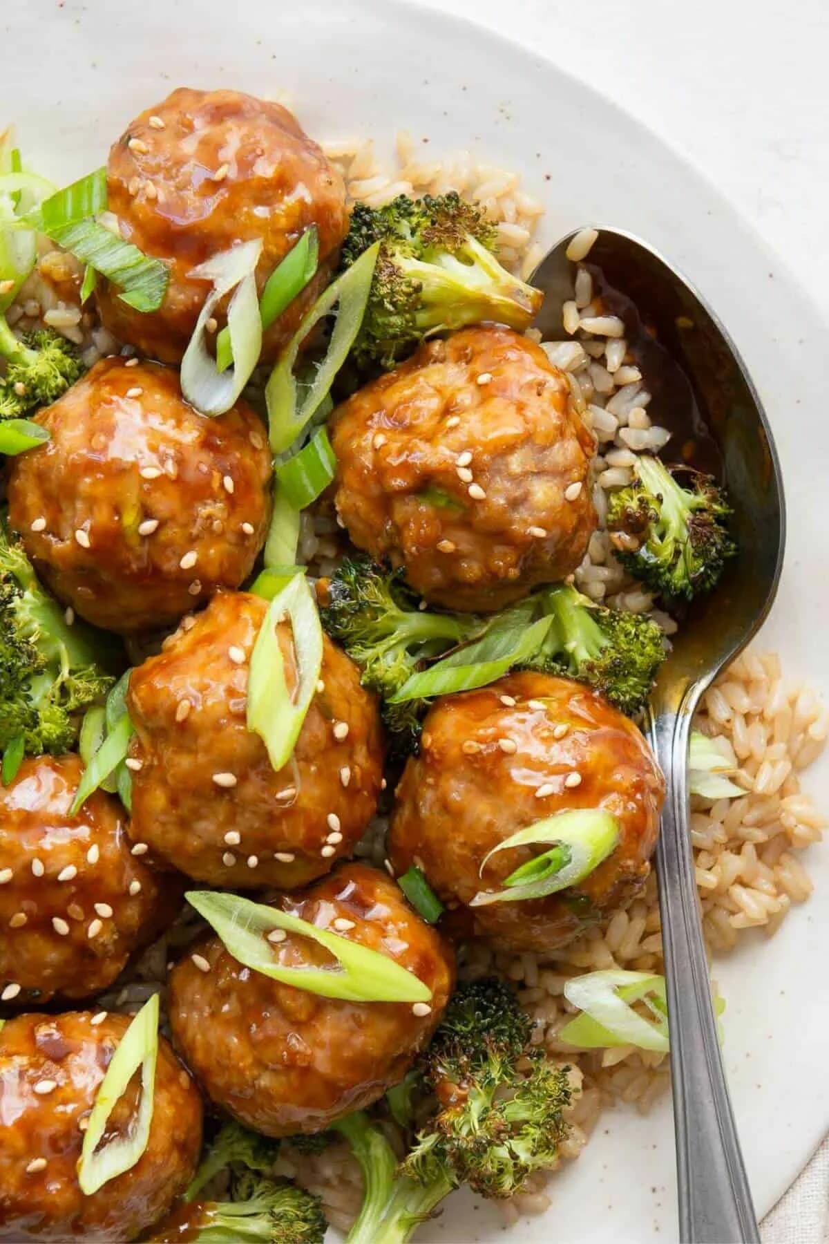 Healthy Teriyaki Turkey Meatballs