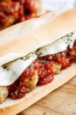 Homemade Turkey Meatball Subs